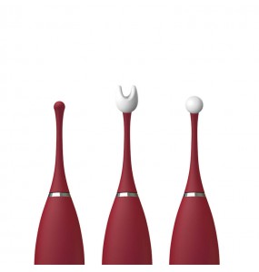 KISS TOY C-King Clitoris Simulator Vibrator Massager (Chargeable - Red)